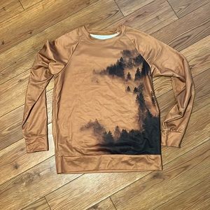 Rustic mountain forest sweater